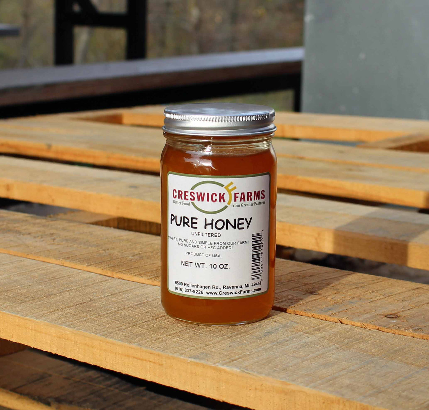Creswick Farm's Raw Wildflower Honey in 10 OZ Jars