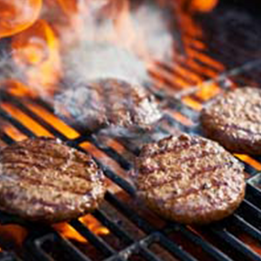 Creswick Farm's Hamburger Patties Cooking On A Grill