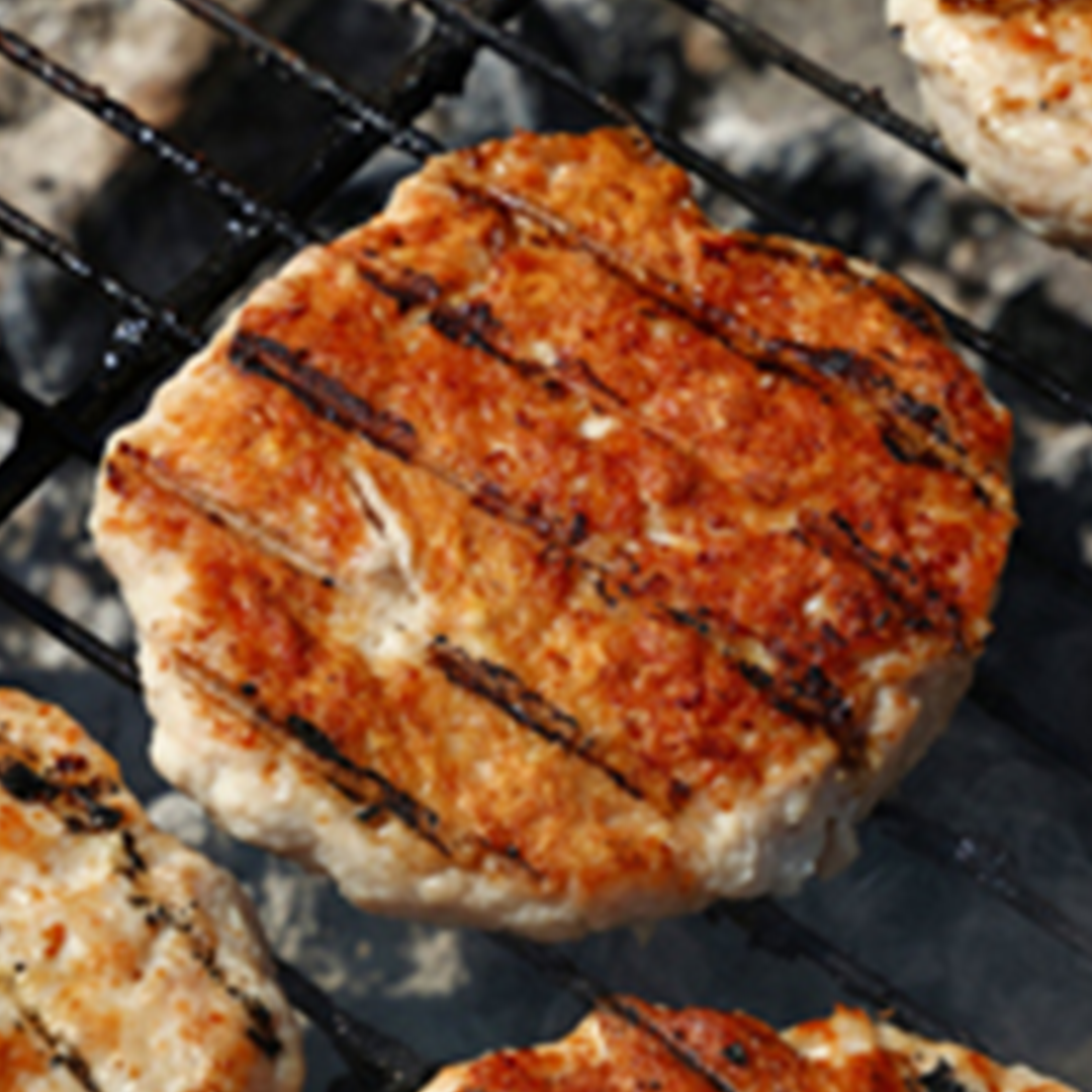 Creswick Farm's Caribbean Jerk Chicken Patty Cooking On A Grill  Free Range Chicken, EBT SNAP Eligible