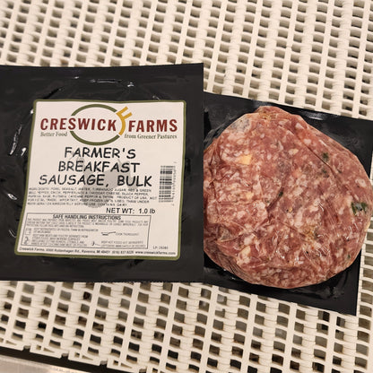 Creswick Farms Farmer's Breakfast Sausage Bulk Free Range Pork, EBT SNAP Eligible