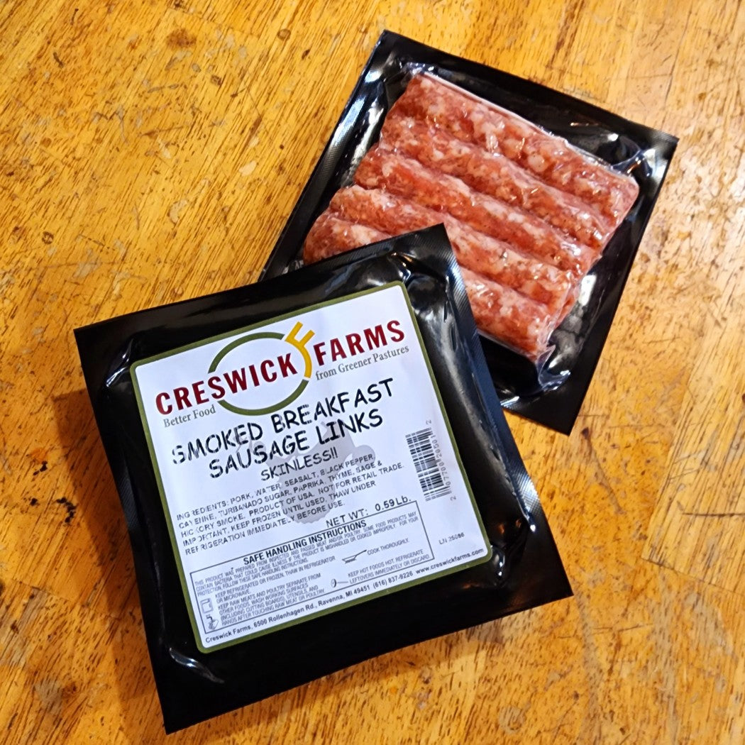 Creswick Farms Smoked Breakfast Links Free Range Pork, EBT SNAP Eligible