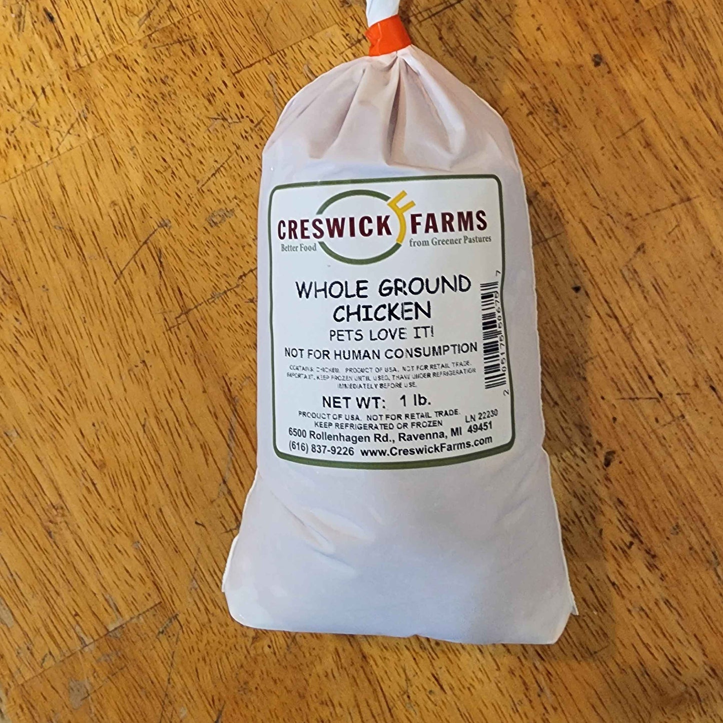 Creswick Farms Whole Ground Chicken Pets Love It! Free Range Chicken