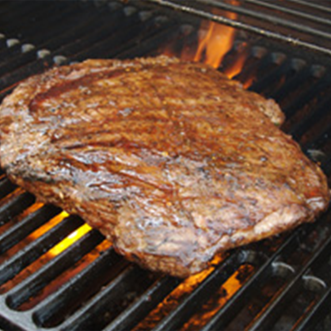 Creswick Farm's Large Flank Steak Cooking On A Grill EBT SNAP Eligible