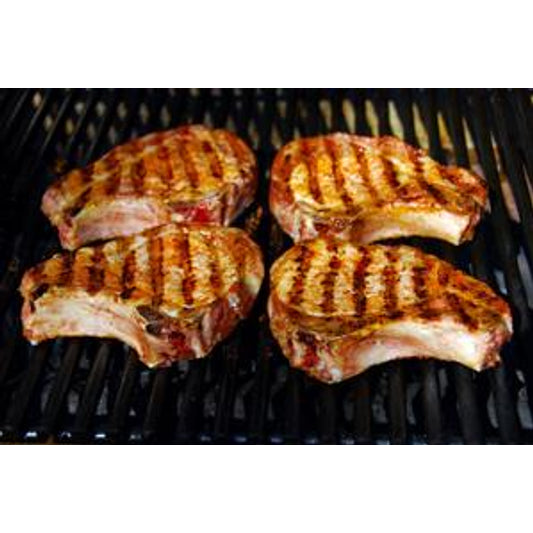 Creswick Farm's Thin Pork Chops Cooking On A Grill
